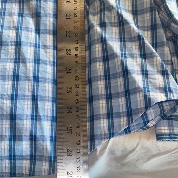 Peter Millar Men's Blue and White Plaid Shirt - Picture 6 of 7